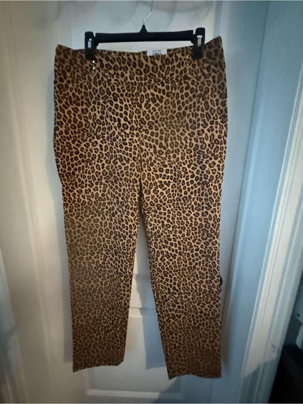 JM Collection Leopard Print Skinny Pants - Brown & Black